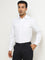 WES Formals White Printed Relaxed-Fit Shirt