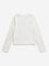 Y&F Kids Off-White Text Printed Cotton Blend Top