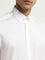 WES Formals White Slim-Fit Cotton Shirt