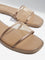 LUNA BLU Beige Diamante Detail Slides