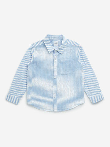 HOP Kids Blue Striped Design Shirt