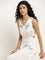 Bombay Paisley Ivory Embroidered Cut-Out A-Line Dress