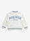 HOP Kids Off-White Text Embroidered Jacket