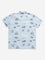 Y&F Kids Blue Abstract Design Resort-Fit Shirt