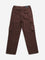 Y&F Kids Dark Brown Cargo-Style Straight - Fit Mid - Rise Jeans