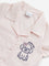 HOP Kids Pink Embroidered Tie-Up Cropped Cotton Shirt