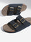 SOLEPLAY Navy Dual-Strap Slip-On Sandals