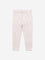 HOP Kids Light Pink Heart Mid-Rise Cotton Blend Leggings