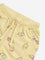 HOP Kids Yellow Ice-Cream Design Mid-Rise Shorts