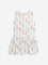 HOP Kids Off-White Ice-Cream Design Drop-Waist Cotton Dress