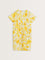 Gia Yellow Floral Printed Straight Cotton Blend Dress