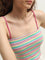 Nuon Multicolour Striped Knitted Cotton Blend Top