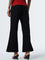 Wardrobe Black Bootcut High-Rise Trousers