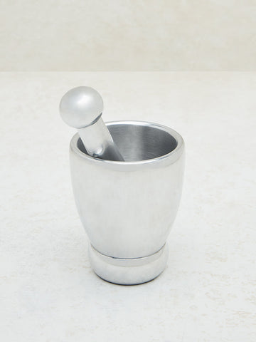 Westside Home Silver Mortar and Pestle - Large