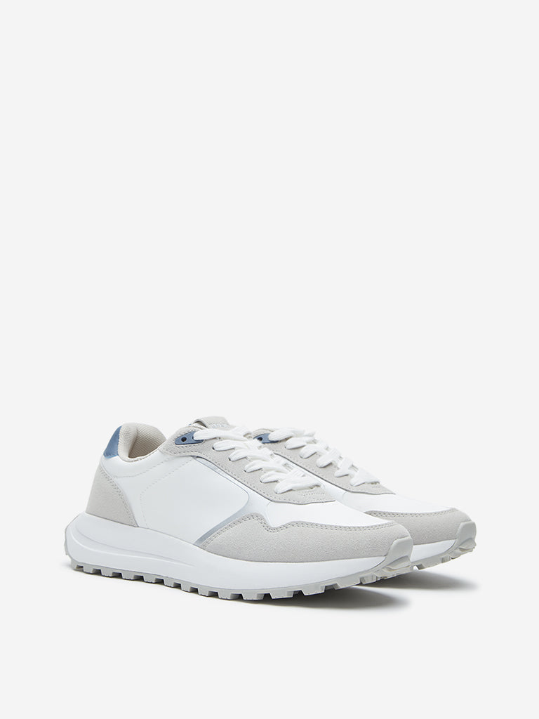 LUNA BLU Grey Colour-Blocked Design Sneakers