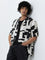 Nuon Black Abstract Printed Relaxed Fit Shirt