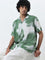 Nuon Green Tie-Dye Printed Relaxed-Fit Shirt