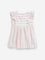 HOP Baby Red & White Striped A-Line Cotton Dress