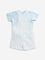 HOP Baby White Striped Dungaree with Cotton T-Shirt Set