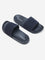 SOLEPLAY Navy Chevron Textured Slides