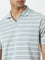 WES Casuals Sage Striped Relaxed-Fit Polo T-Shirt