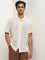 ETA Beige Crochet Detailed Relaxed-Fit Cotton Shirt