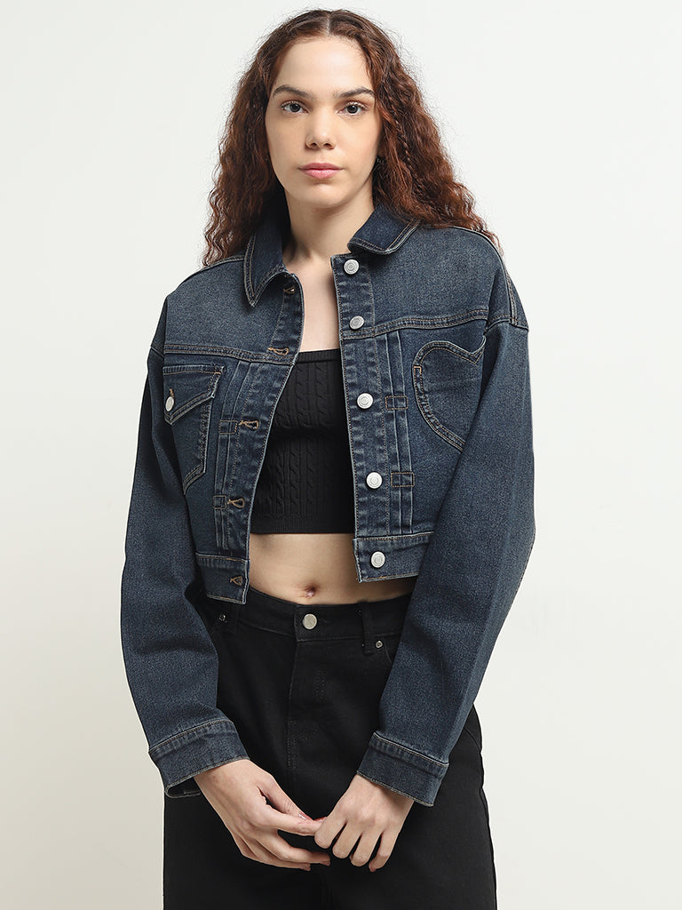 Nuon Dark Blue Denim Jacket