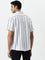 Ascot Off-White Striped Blended Linen Relaxed-Fit Shirt