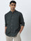 Ascot Dark Sage Relaxed-Fit Linen Shirt