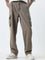 Nuon Taupe Cargo-Style Relaxed - Fit Mid - Rise Jeans