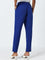 Wardrobe Blue Solid High-Rise Trousers