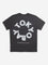 Y&F Kids Dark Grey Text Printed Cotton T-Shirt