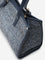 LOV Navy Knit Textured Tote Bag