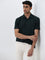 WES Casuals Green Relaxed-Fit Cotton Blend Polo T-Shirt