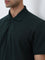 WES Casuals Green Relaxed-Fit Cotton Blend Polo T-Shirt