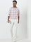 WES Casuals Light Pink Checks Design Relaxed-Fit Cotton Shirt