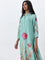 Utsa Mint Floral Printed A-Line Kurta