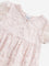 HOP Kids Pink Lace Embroidered Tiered Dress