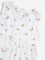 Utsa Kids White Floral Printed Cotton Tiered Dress (8-14 Years)