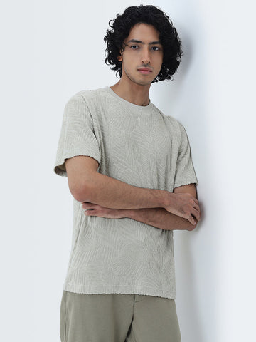 ETA Sage Self-Textured Slim-Fit Cotton T-Shirt