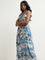 LOV Blue Nature-Inspired A-Line Dress