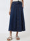 LOV Dark Blue High-Rise Denim Skirt