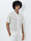 ETA White Crochet Resort-Fit Cotton Shirt