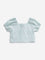 HOP Kids Mint Leaf Embroidered Cotton Blend Top