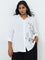 Gia White Floral Pattern Shirt