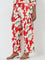 Gia Red Floral Printed High-Rise Pants