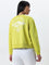 Studiofit Lime Text-Printed Cotton Sweatshirt