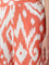 Utsa Orange Ikat Printed High-Rise Cotton Blend Palazzos