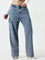 Nuon Blue Cargo-Style Straight - Fit High - Rise Jeans