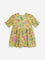 Utsa Kids Yellow Floral Printed Peplum Ethnic Top (2-8 years)